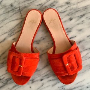 J Crew Cora Buckle Slides
